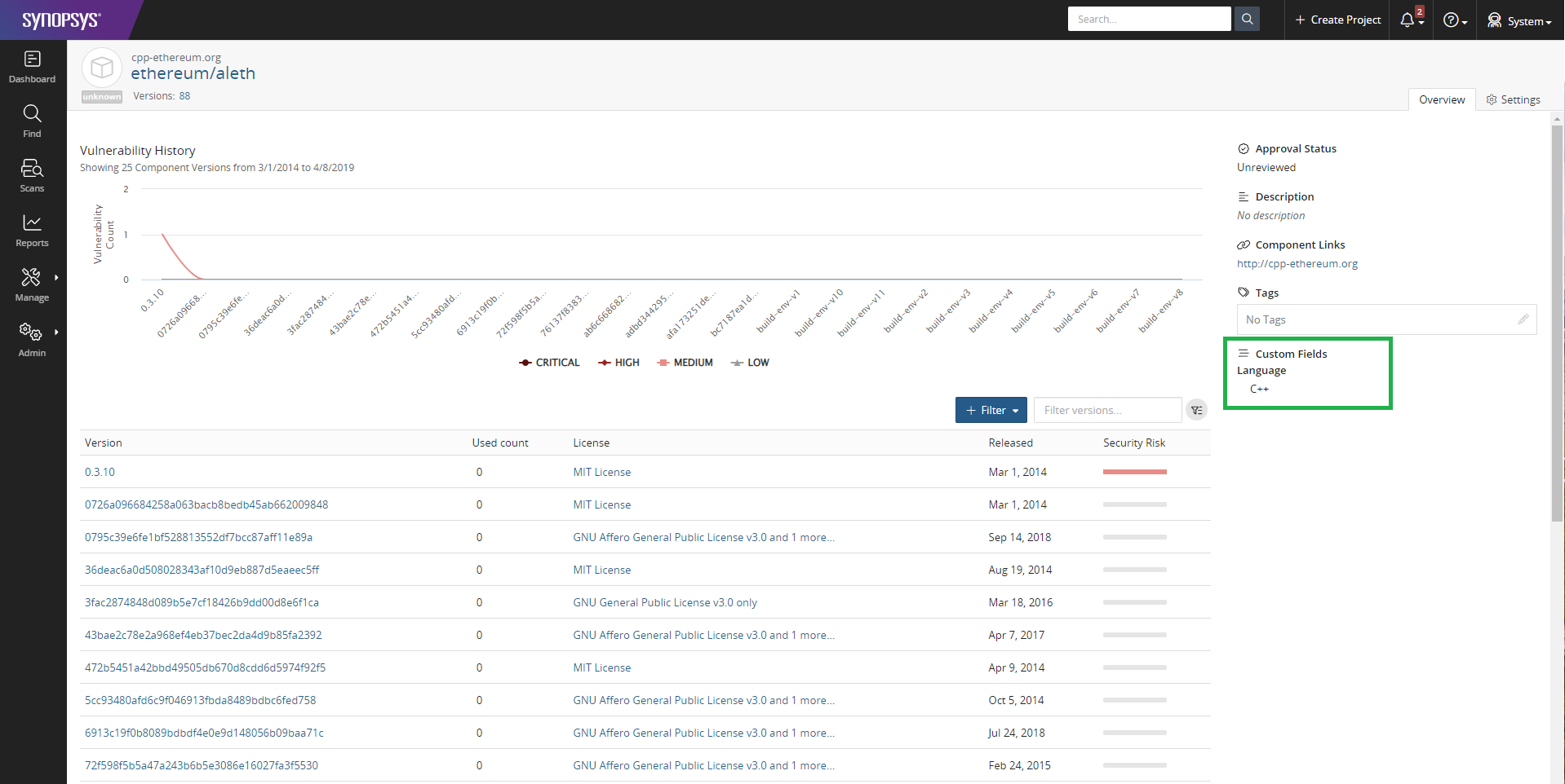 Set language for Ethereum